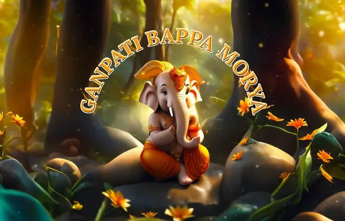 Ganesh Chaturthi Invitation 3D Template